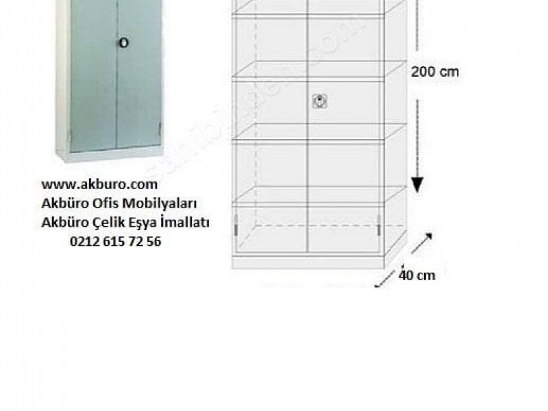 Çelik Dosya Dolabı 198lik CAMLI